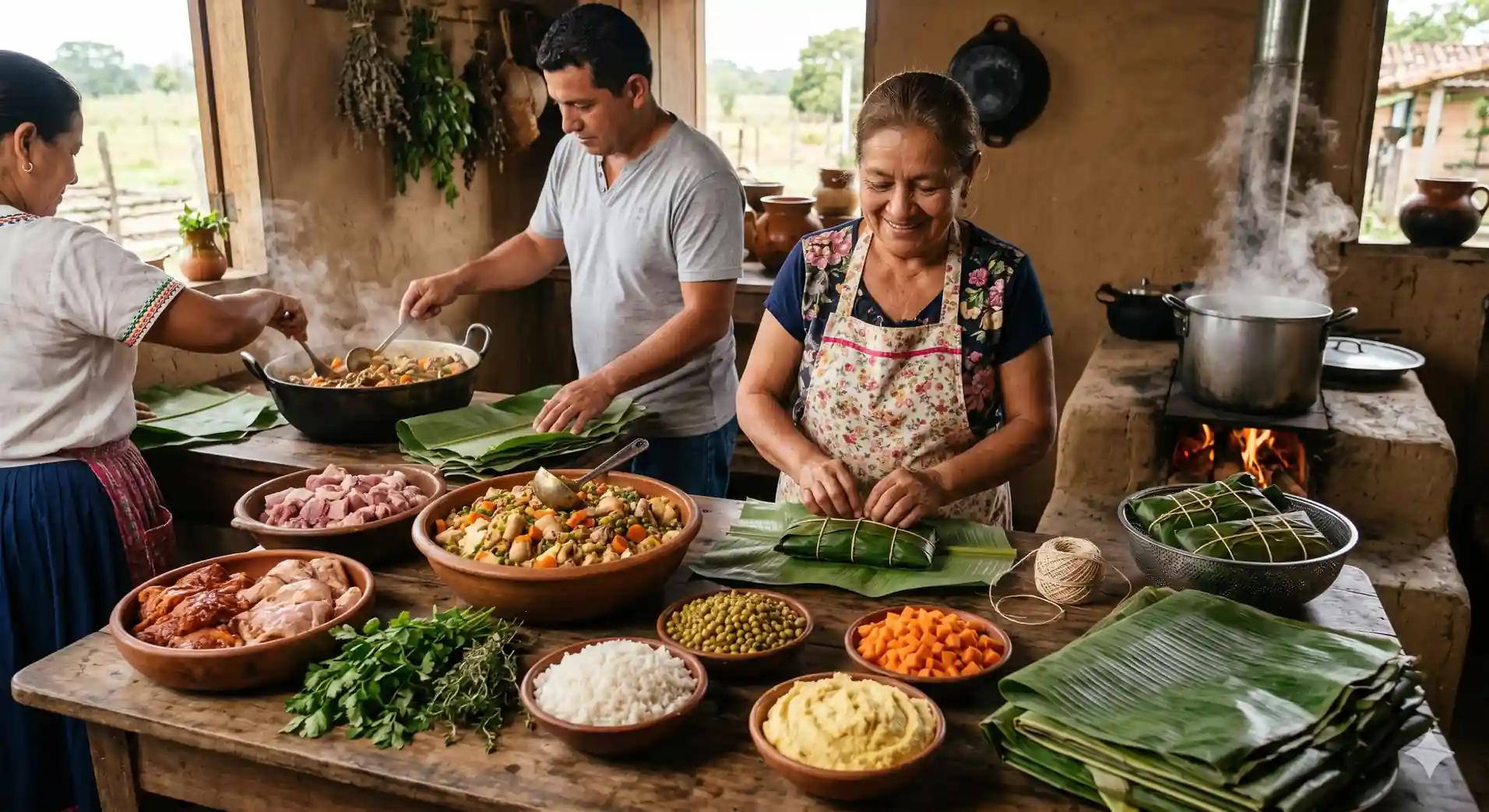 Preparacion de Hayacas Llaneras