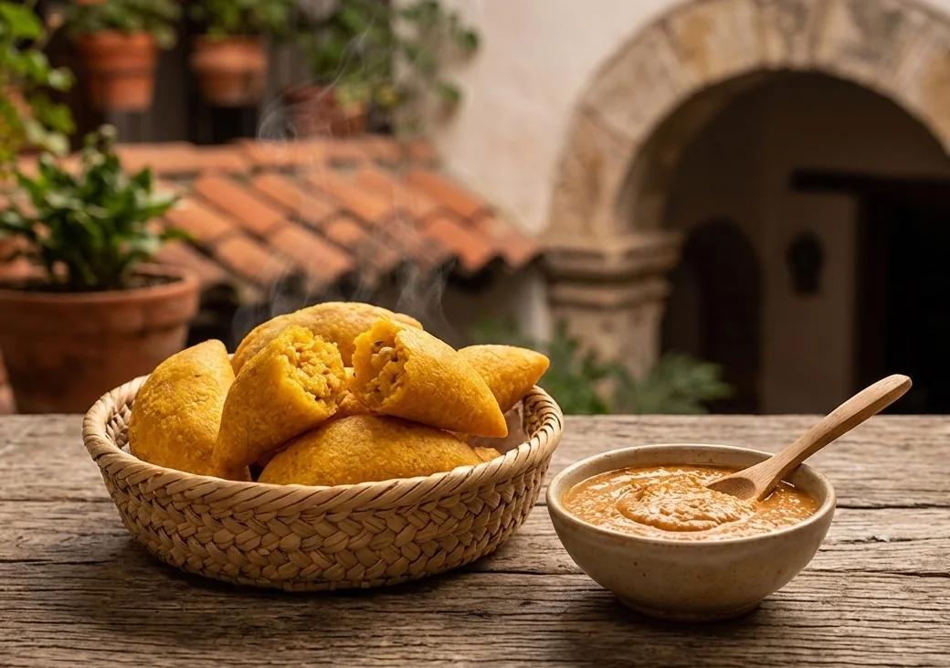 Empanadas de pipian y aji de mani